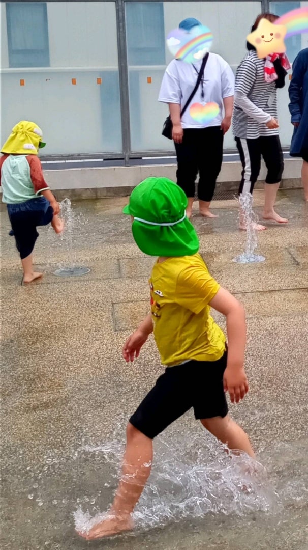 イオンモールで水遊び！